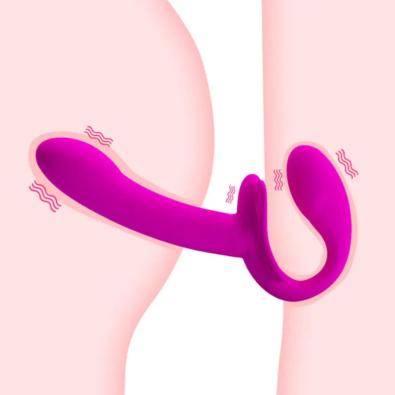 8-inch Pink Multi Speed Rechargeable Duo Vibrator - Peaches and Screams