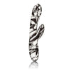 8-inch silicone black extra powerful rabbit vibrator - peaches and screams