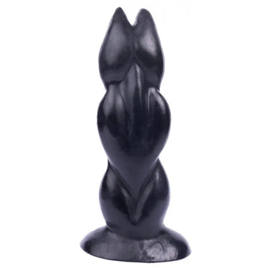 8-inch Vinyl Black Massive Triple Realistic Dildo With Suction Cup - Peaches and Screams