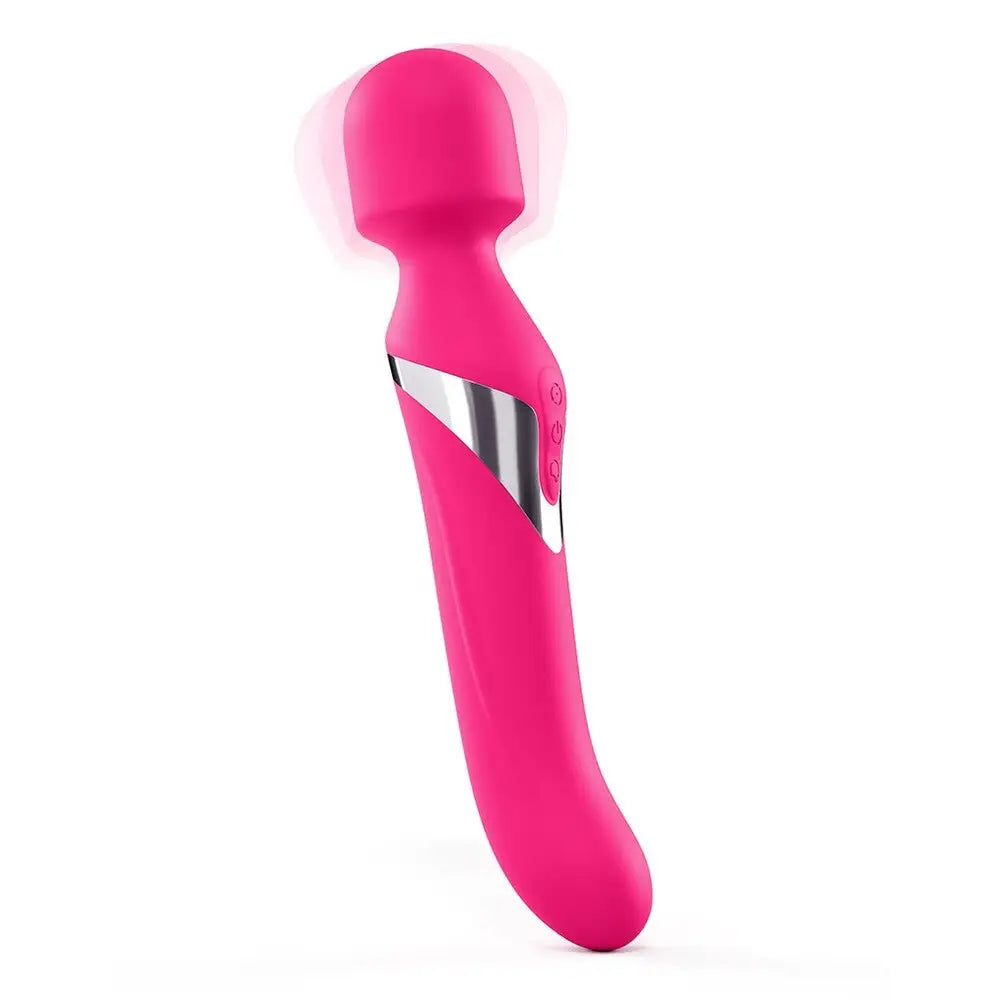 9.5-inch Dorcel Silicone Pink Rechargeable Massage Wand - Peaches and Screams