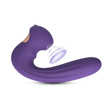 9.8 - inch Silicone Purple Rechargeable Clitoral Sucking Vibrator - Peaches and Screams