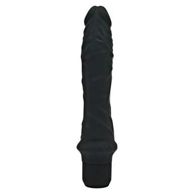 9.8 - inch Toyjoy Silicone Black Vibrating Realistic Dildo - Peaches and Screams