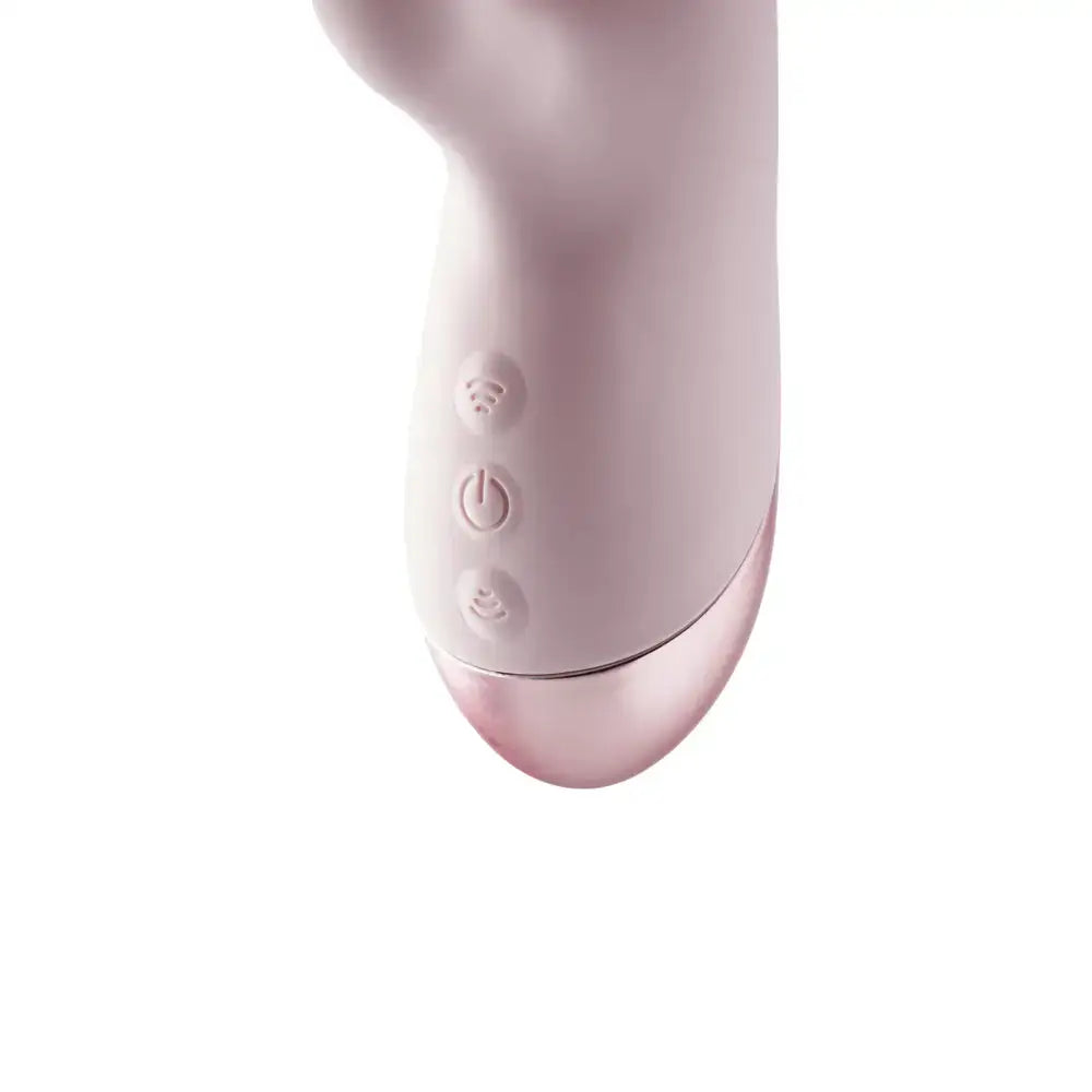 9-inch Dream Toys Silicone Pink Rechargeable Rabbit Vibrator with 2-motors - Peaches and Screams