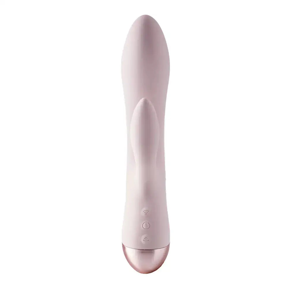 9-inch Dream Toys Silicone Pink Rechargeable Rabbit Vibrator with 2-motors - Peaches and Screams