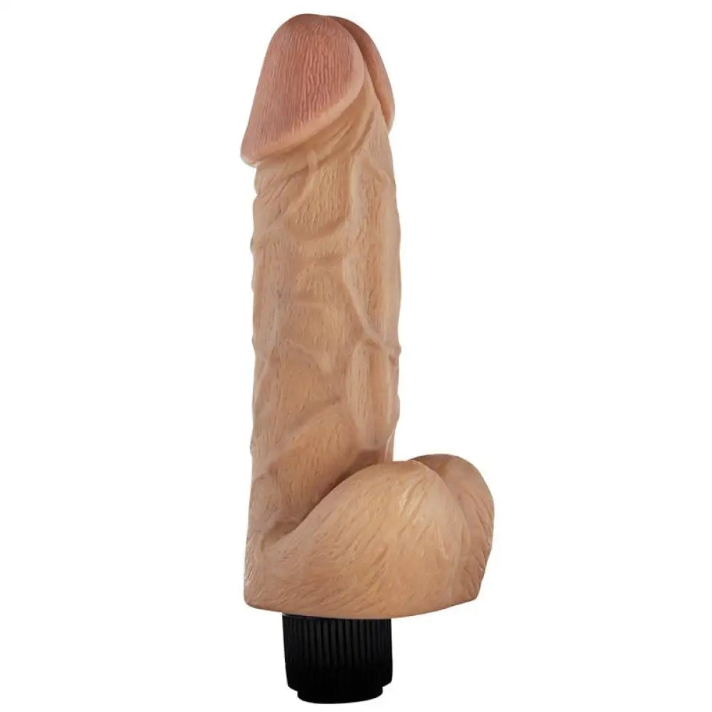9 inch multispeed realistic flesh pink vibrating dildo - peaches and screams