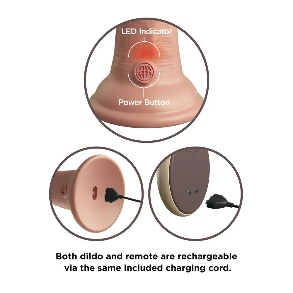 9-inch Pipedream Silicone Flesh Pink Rechargeable Penis Vibrator - Peaches and Screams