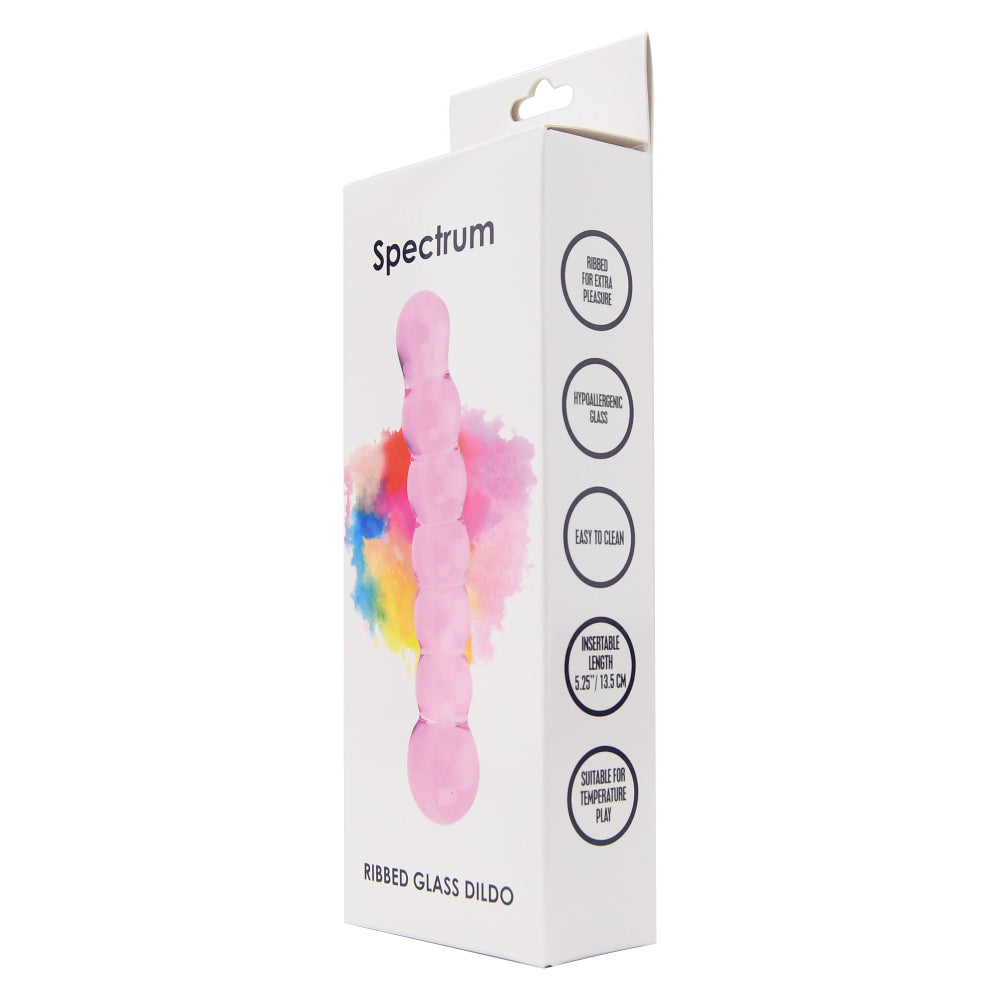 spectrum-ribbed-glass-dildo