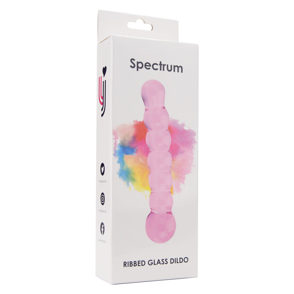 spectrum-ribbed-glass-dildo