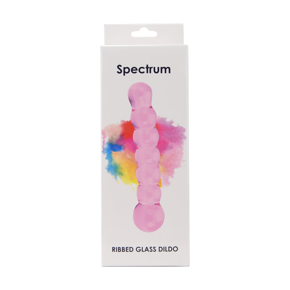spectrum-ribbed-glass-dildo