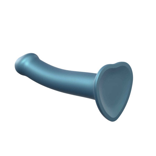 strap-on-me-duck-egg-blue-metallic-shine-mono-density-dildo-medium