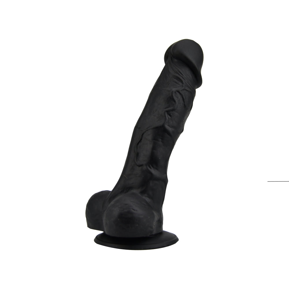 loving-joy-7-inch-realistic-silicone-dildo-with-suction-cup-and-balls-black