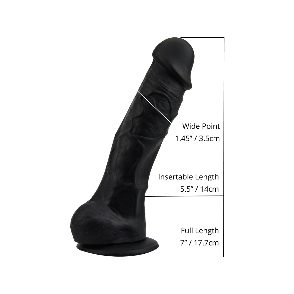 loving-joy-7-inch-realistic-silicone-dildo-with-suction-cup-and-balls-black
