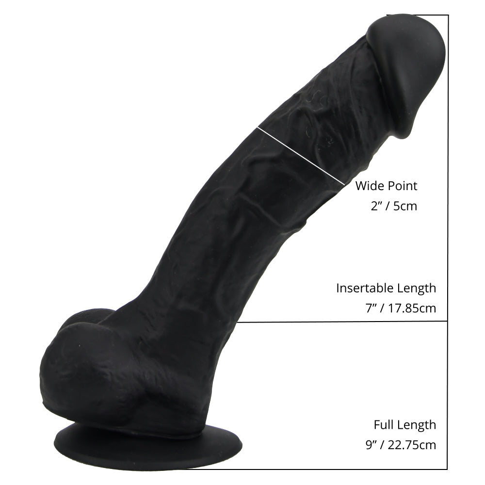 loving-joy-9-inch-realistic-silicone-dildo-with-suction-cup-and-balls-black