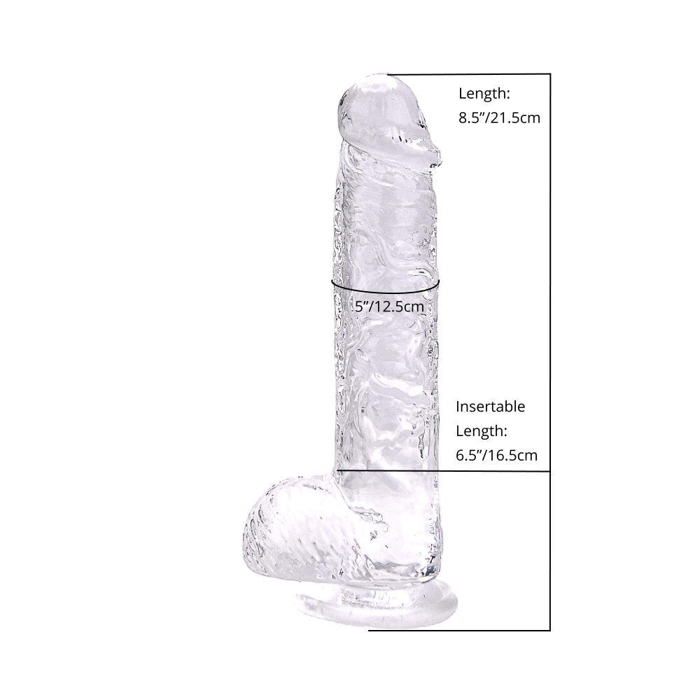 loving-joy-8-inch-dildo-with-balls-clear