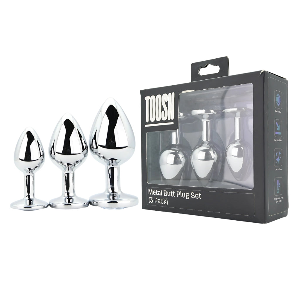 toosh-metal-butt-plug-silver-set-of-3-clear-stone