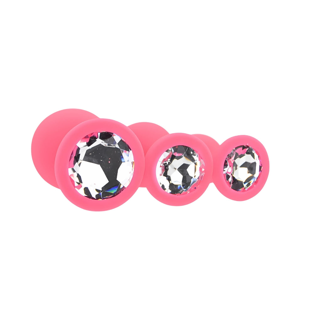 toosh-silicone-butt-plug-pink-set-of-3-clear-stone