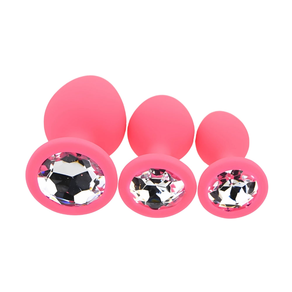 toosh-silicone-butt-plug-pink-set-of-3-clear-stone