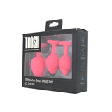 toosh-silicone-butt-plug-pink-set-of-3-clear-stone