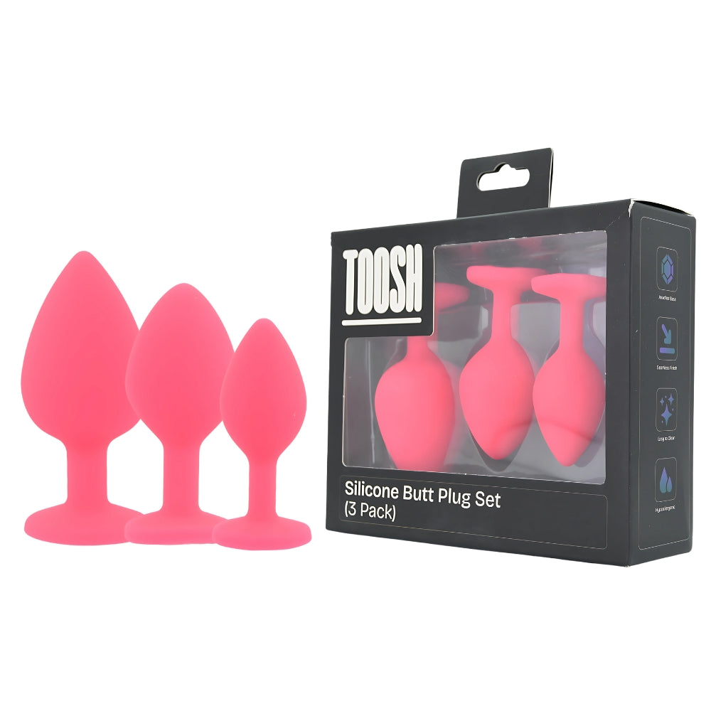 toosh-silicone-butt-plug-pink-set-of-3-clear-stone