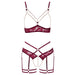 Abierta Fina Open Red Lace Set - Peaches and Screams