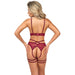 Abierta Fina Open Red Lace Set - Peaches and Screams