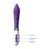 Adonis rechargeable vibrator waterproof purple silicone toy - peaches and screams