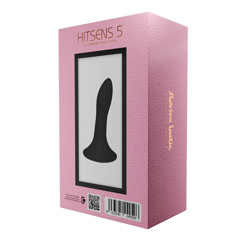 Adrien lastic cushioned core suction cup silicone dildo 5 inch - strap on dildos peaches and screams