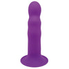 Adrien lastic dual density cushioned core vibrating suction cup ribbed silicone dildo 7 inch - suction cup dildos peaches and screams