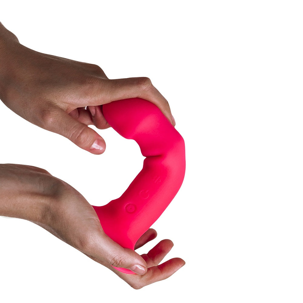 Adrien lastic dual density cushioned core vibrating suction cup silicone dildo 6.5 inch - suction cup dildos peaches and screams