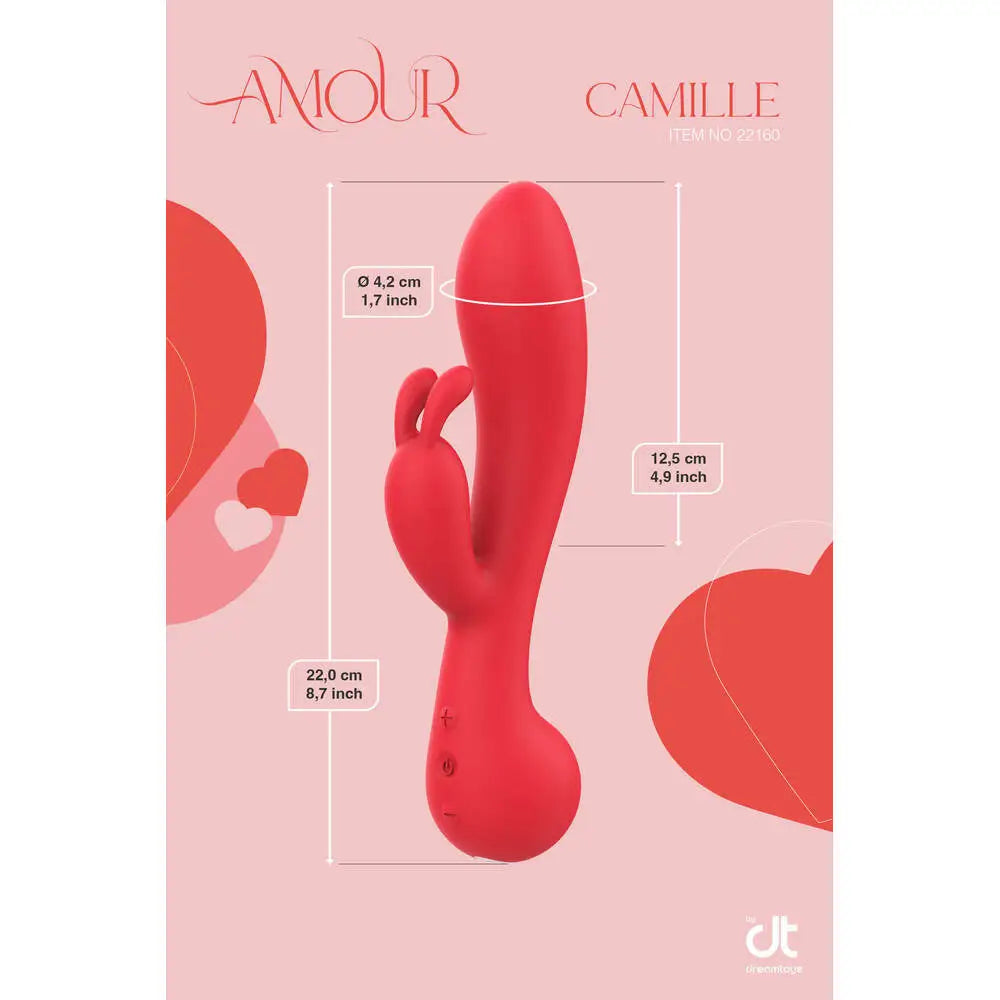 Amour rabbit vibe camille dual g spot vibrator - peaches and screams