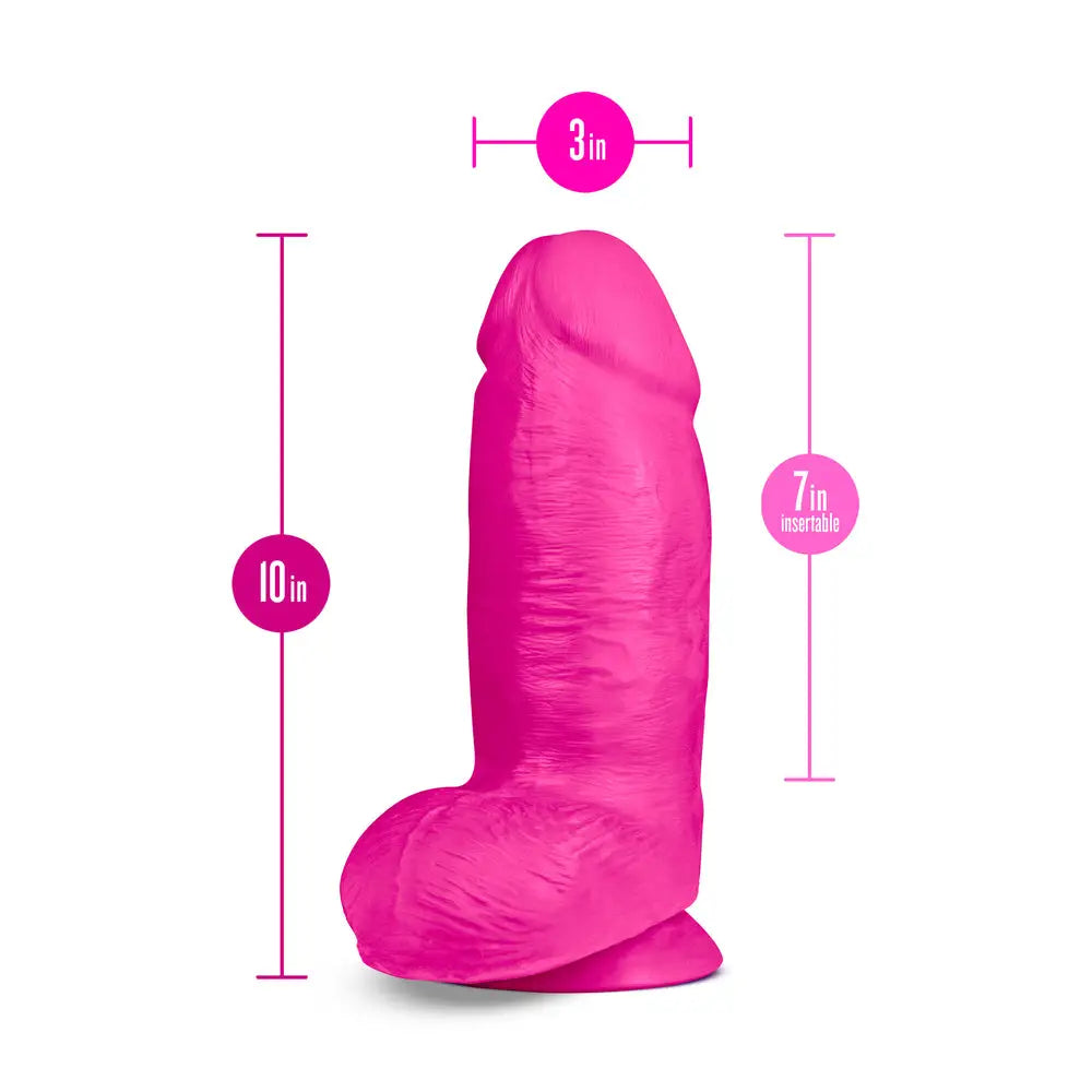 Au naturel bold chub 10 inch realistic dual layer dildo - peaches and screams