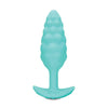 B vibe silicone green rechargeable medium butt plug - peaches and screams