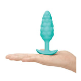 B vibe silicone green rechargeable medium butt plug - peaches and screams