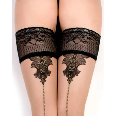 Ballerina Fantasy Hold Up Stockings - L/XL Peaches and Screams