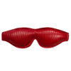 Black and snake print padded leather bondage blindfold - peaches and screams