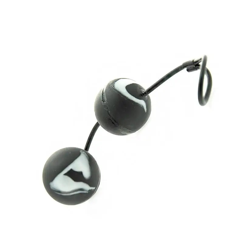 Black And White Textured Unisex Oscillating Orgasm Balls - Peaches and Screams