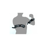 Black bondage arm to forearm leather shackles - peaches and screams
