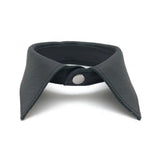 Black bondage leather shirt collar for bdsm play - peaches and screams
