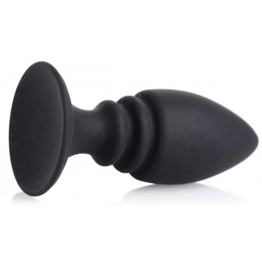 Black cock ring harness with silicone butt plug - peaches and screams