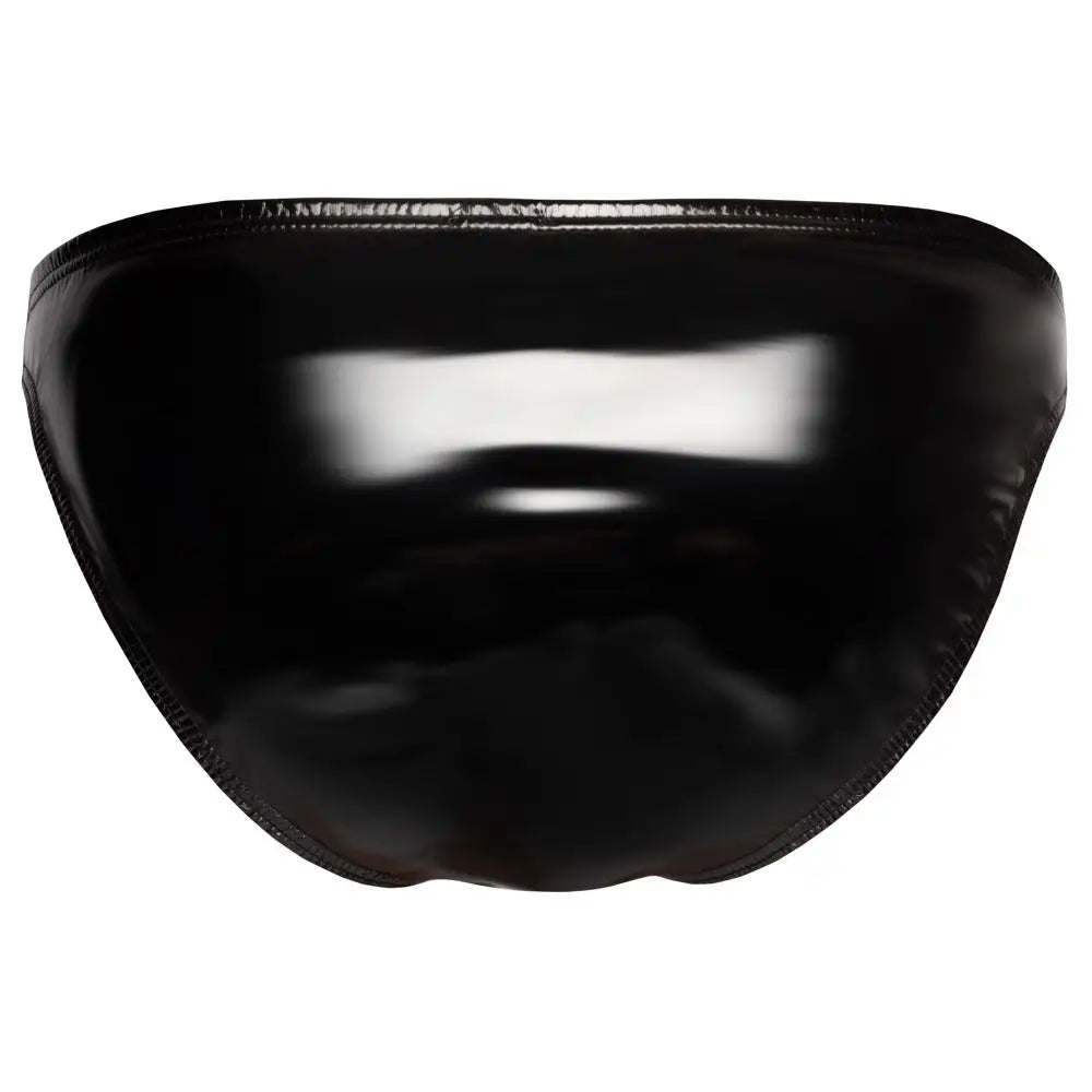 Black level vinyl sexy male briefs with zip underwear - xxl - peaches and screams
