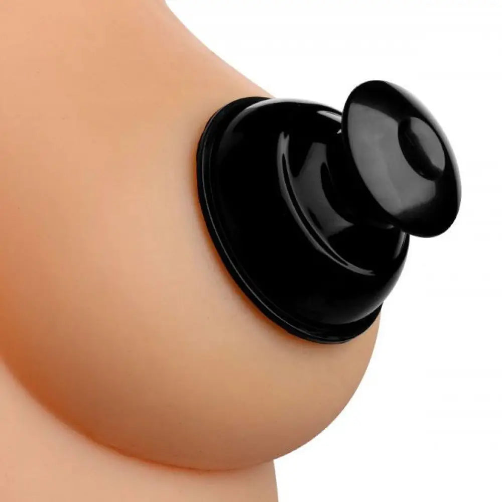 Black silicone extreme suction nipple suckers for bdsm play - peaches and screams