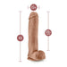 Blush Novelties Flesh Brown 11.5-inch Realistic Dildo With Suction Cup - Peaches and Screams