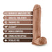 Blush Novelties Flesh Brown 11.5-inch Realistic Dildo With Suction Cup - Peaches and Screams