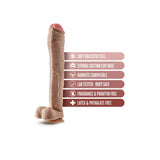 Blush novelties flesh pink 13 inch realistic suction dildo - peaches and screams