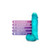 Blush Novelties Rubber Green Realistic Dildo With Suction Cup - Peaches and Screams