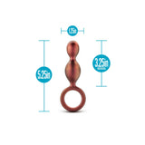 Blush novelties silicone pink beaded butt plug with finger loop - peaches and screams