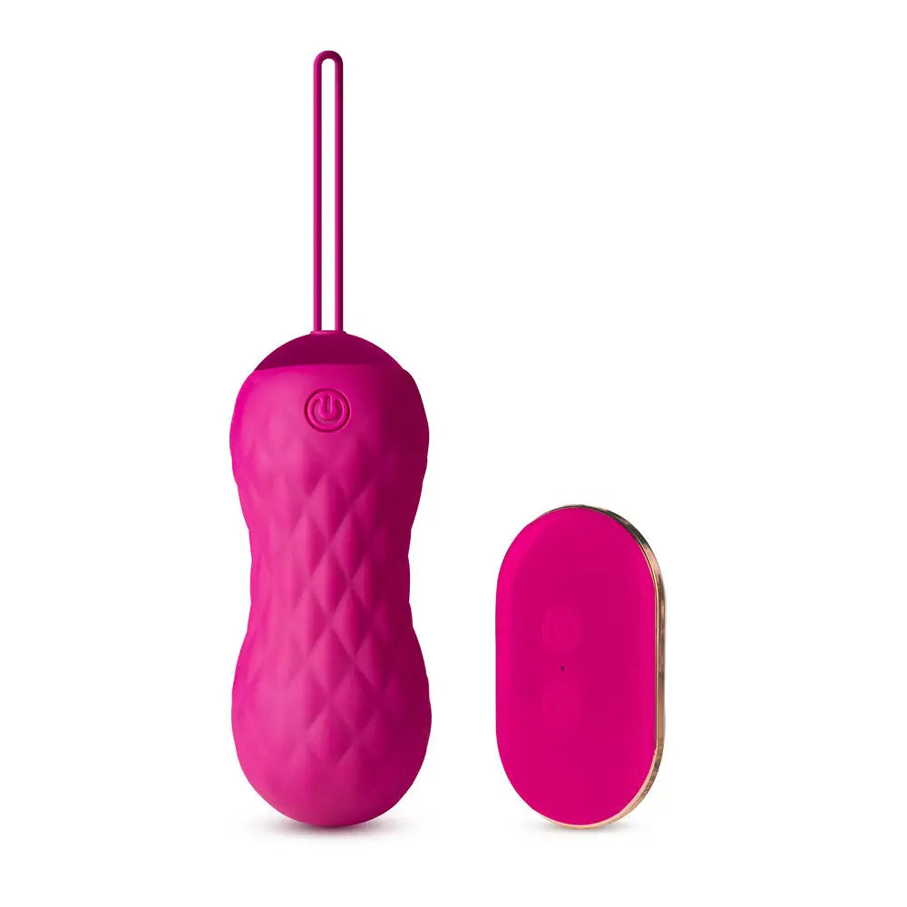 Blush novelties silicone pink remote control vibrating egg - peaches and screams