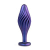Blush novelties silicone purple bling medium butt plug 4.5 inch - peaches and screams