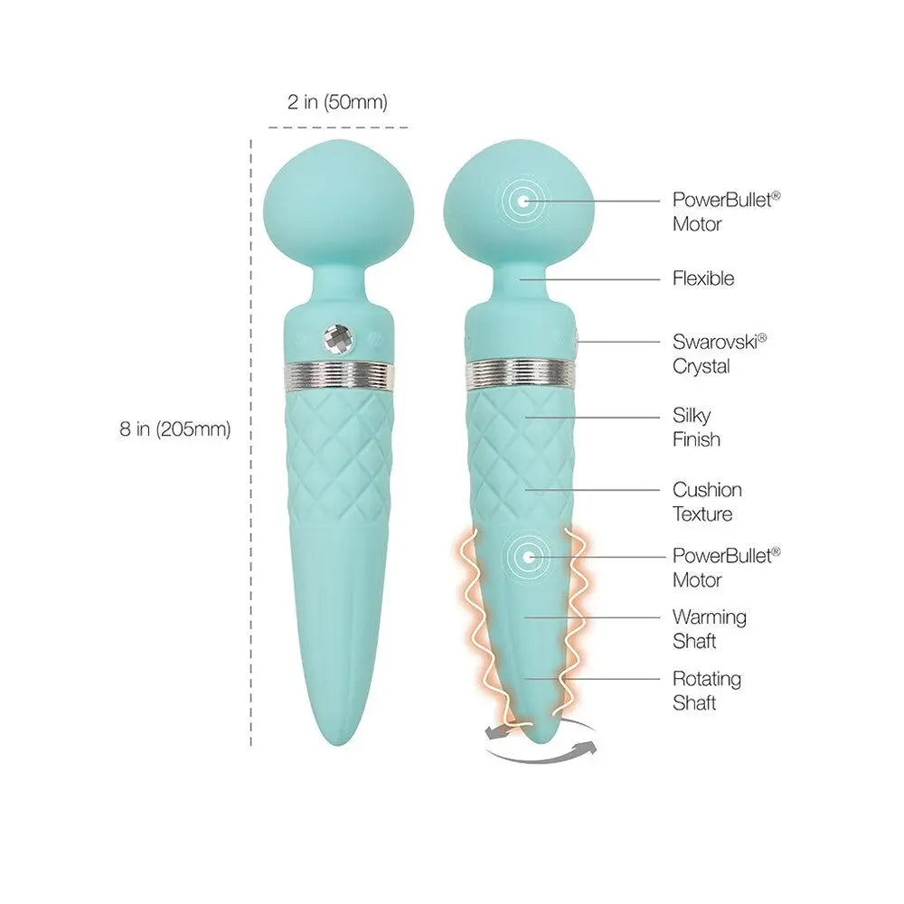 Bms enterprises rechargeable sultry warming wand massager - peaches and screams