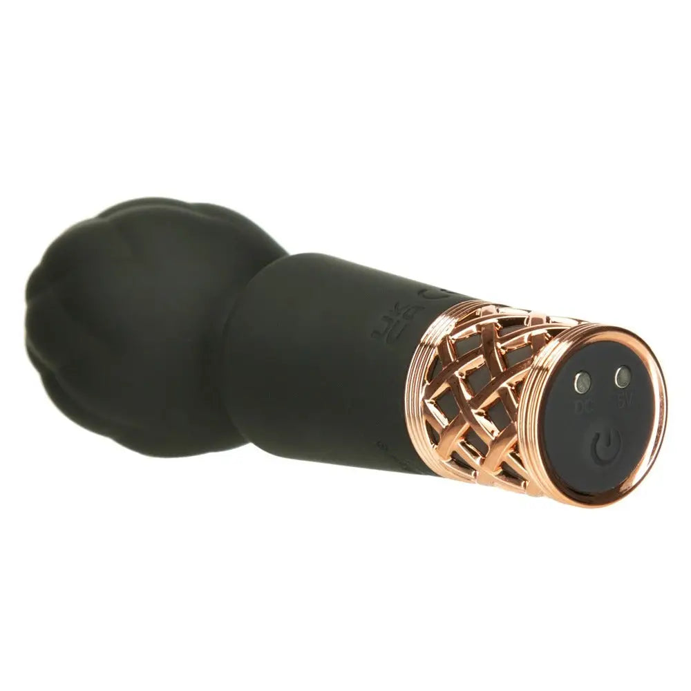 Bms Enterprises Silicone Black Rechargeable Mini Wand Massager - Peaches and Screams
